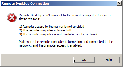 vpn remote desktop not working